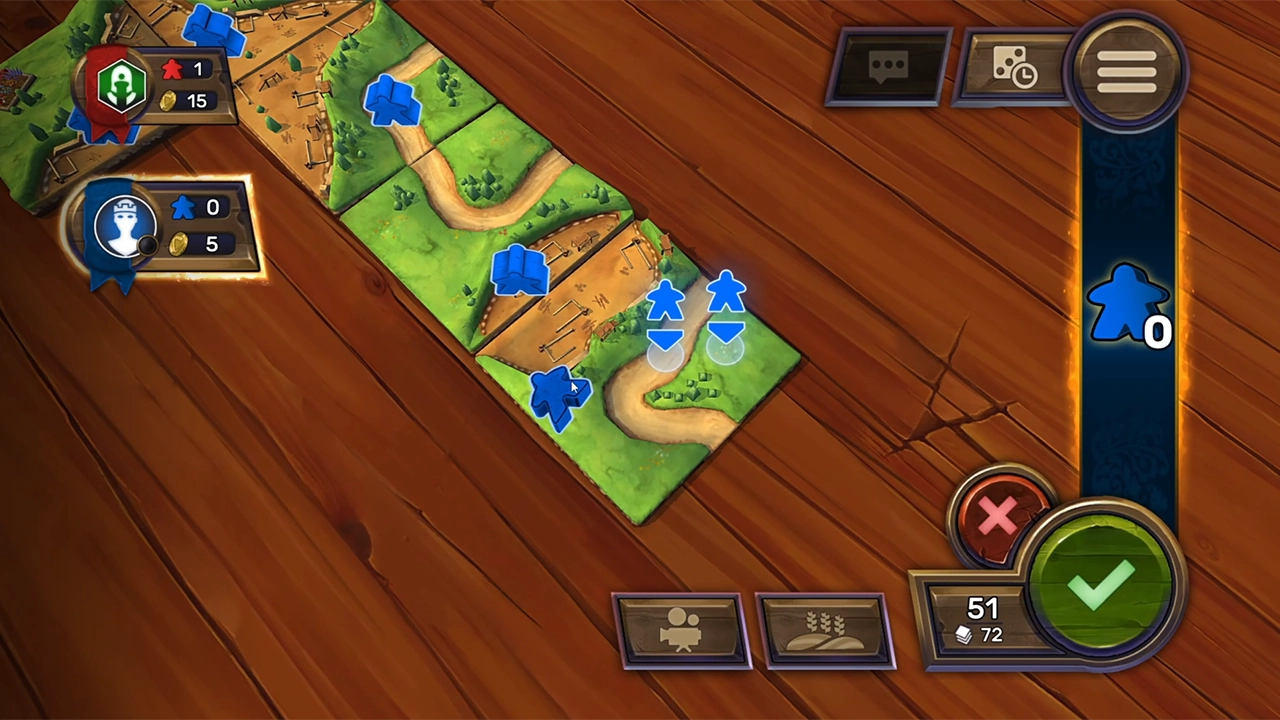 Screenshot from Carcassonne: The Official Board Game
