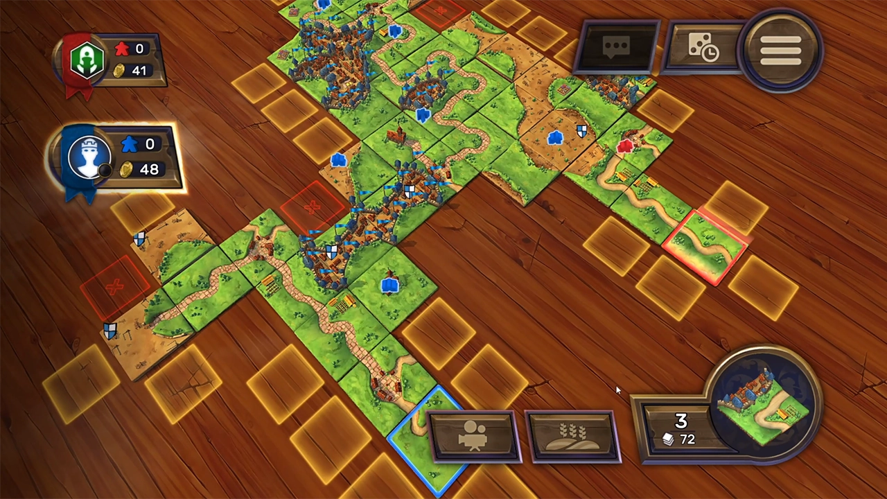 Screenshot from Carcassonne: The Official Board Game