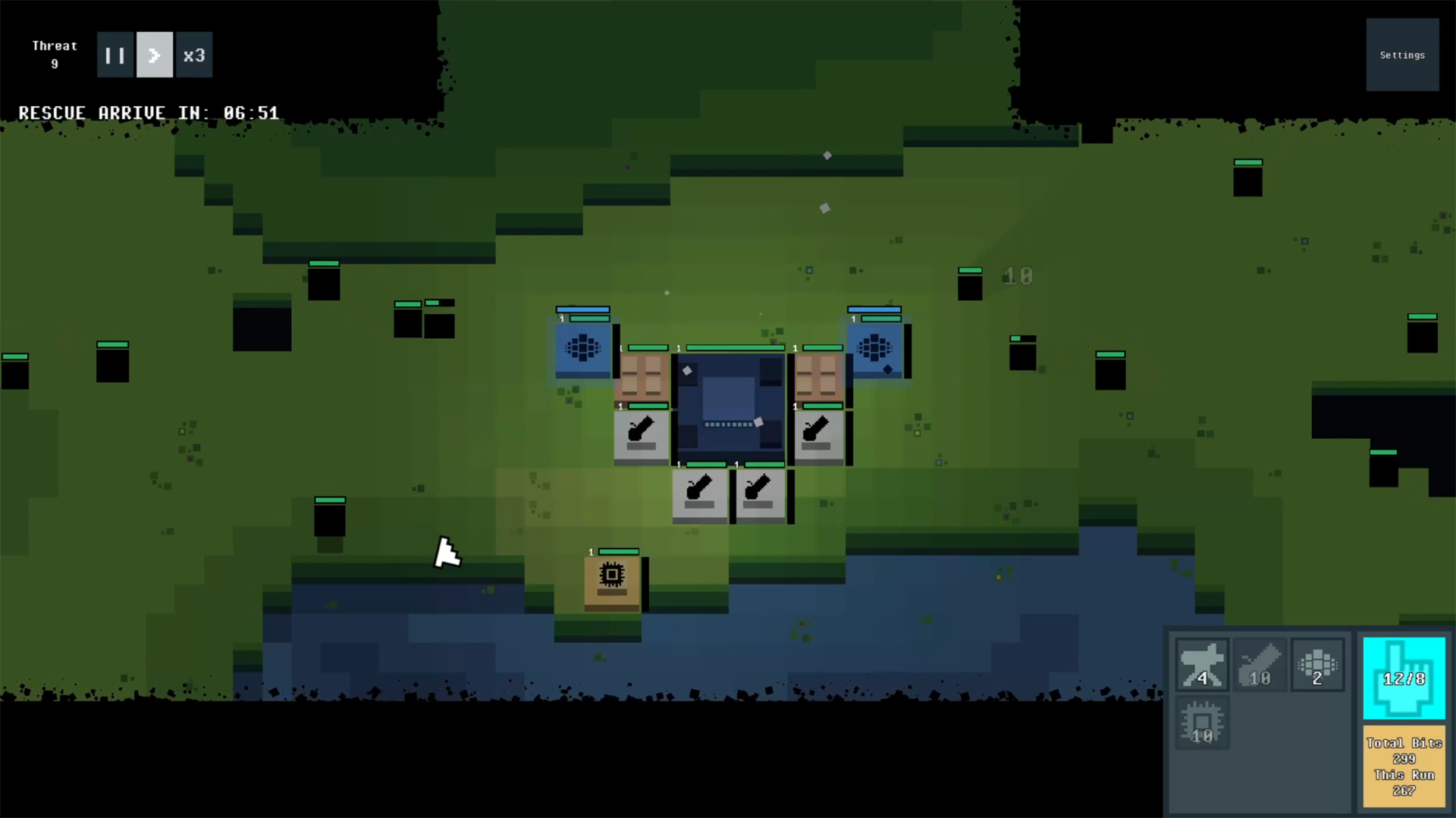Screenshot from Squars: Incremental Defense